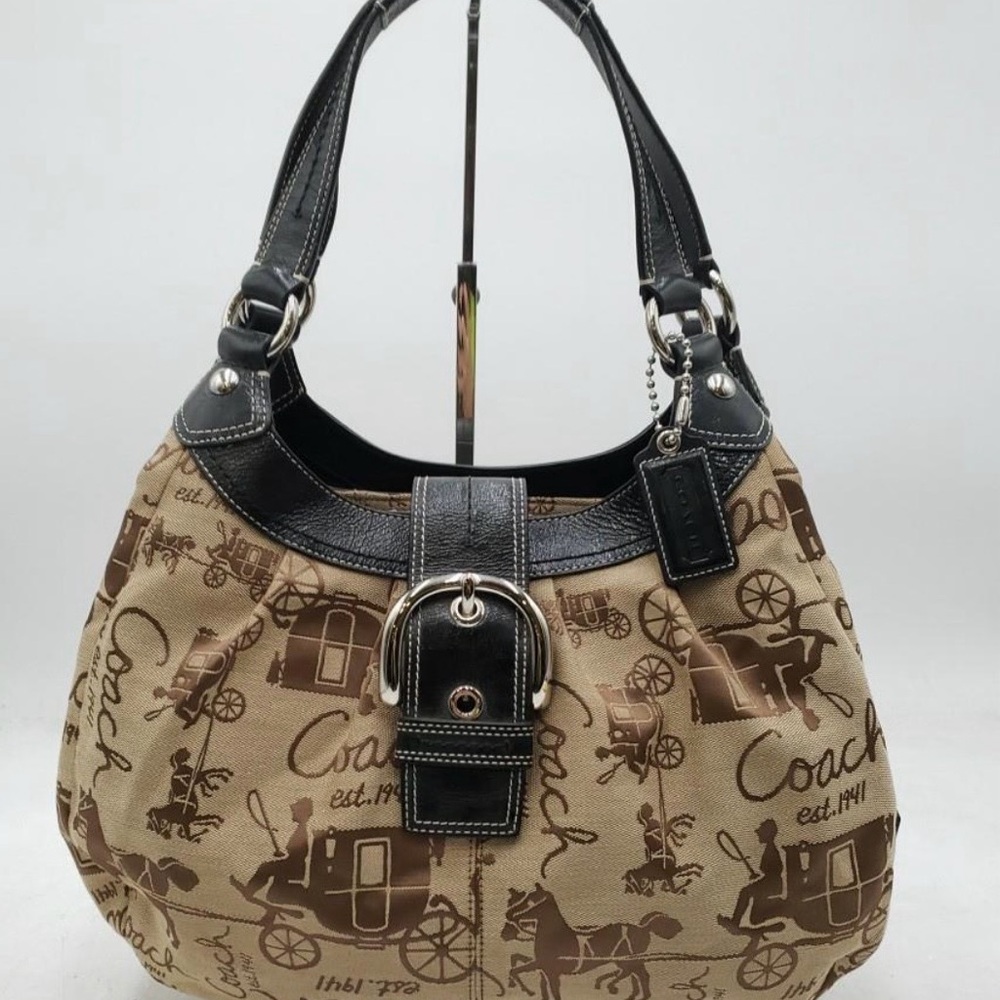 Authentic Coach Soho Lynn Horse & Carriage Large Hobo Bag